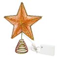 thumbnail image 1 of Decoración para árbol de Navidad CVHOMEDECO con forma de estrella brillante, color champán, 1 of 6