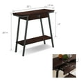 thumbnail image 3 of Leick Home Empiria Wood and Metal Console Table with Drawer, Walnut/Bronze, 3 of 12