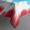 thumbnail image 3 of Red Blue Tie Dye Spiral Rectangle Tablecloth 60"x84",Waterproof Polyester Rectangle Table Cloth, Wipeable Spillproof Polyester Tablecloth for Dining, Camping, Indoor and Outdoor, 3 of 5