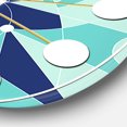thumbnail image 3 of Designart 'Retro Geometric Grid Ii Mid-Century Modern Wall Clock, 3 of 4
