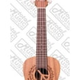 thumbnail image 4 of Luna Mahogany Series Maluhia Peace Acoustic-Electric Concert Ukulele W/Gigbag,Tuner,Strings & PC, UKE MALU EL COMP, 4 of 13