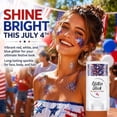 thumbnail image 3 of 2Pcs Patriotic Body Glitter Stick, Face Hair Glitter, Red White and Blue Glitter Stick, 4th of July Decorations, 4th of July Outfits for Women, Independence Day Glitter Makeup(#E), 3 of 7