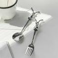 thumbnail image 5 of Bunny Silverware Set Stainless Steel Fork & Spoon with Rabbit Handles, Ideal for Easter Meals, Cute Travel Utensils for Babies, Quality Material, 5 of 5