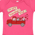 thumbnail image 4 of Inktastic Hoppy Valentine's Day Bunny Truck with Hearts Boys or Girls Baby Bodysuit, 4 of 5