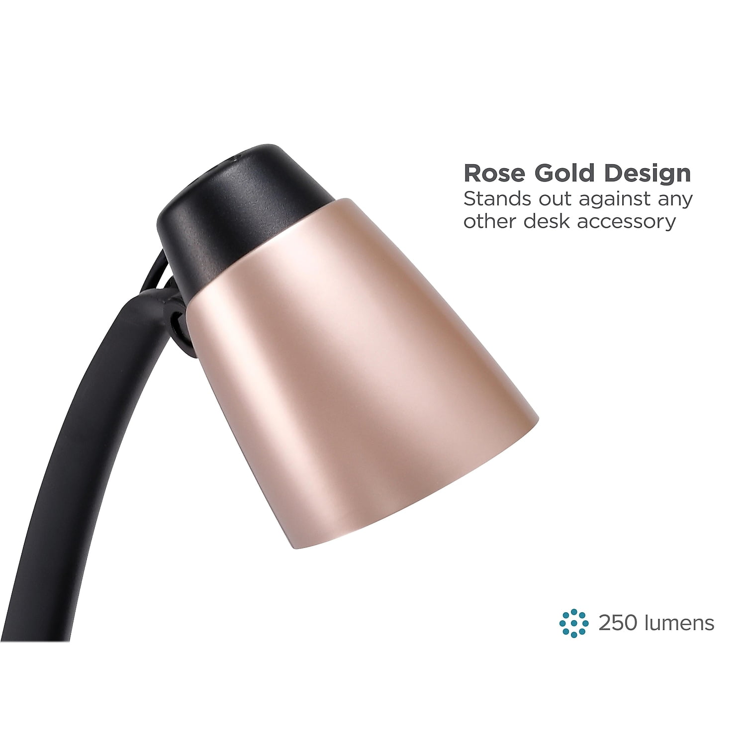 BLACK+DECKER Modern LED Desk Lamp, 3.5W, Rose Gold (VLED1814-BD)