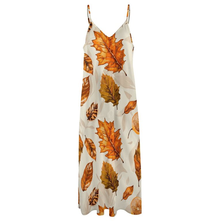 autumn party dresses Autumn Harvest Maple Leaves Thanksgiving Sleeveless Dress Women's Luxury Party  Dress Birthday Dresses for Women