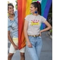 thumbnail image 2 of You Are Loved Bubblegum Text T-Shirt Women -Smartprints Designs, Female 4X-Large, 2 of 4