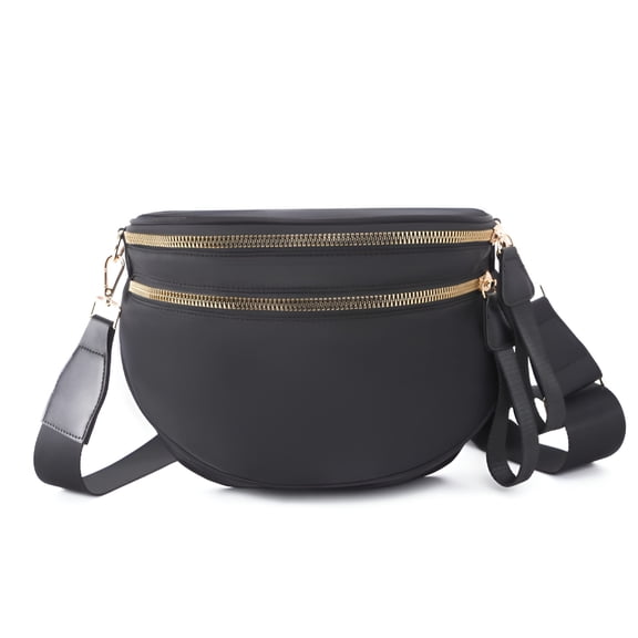 GASTROPOD Crossbody Bags Bum Bag for Women Large Sling Bag Purse with Adjustable Strap Large Crossbody Bags for Women (Black)