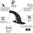 thumbnail image 4 of BWE Touchless Matte Black Brass Single-Hole Automatic Sensor Faucet, 4 of 5