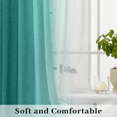 thumbnail image 6 of Teal Curtains 84 inch Long Ombre Sheer Curtains Semi Gradient Tab Top Curtains for Bedroom and Living Room, Set of 2 Window Panels, W52 x L84, 6 of 6