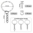 thumbnail image 3 of Abbracc 50 Pcs 25mm Key Blank Open Jump s Key Chain Findings Split s Jewelry, 3 of 9