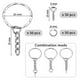 thumbnail image 3 of Clips para Llaves Ganchos de Llavero de Metal Plateado 3 Piezas Soledad, 3 of 10