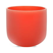 TOPFUND Red C Note Crystal Singing Bowl Root Chakra 8 inch with Heavy Duty Carrying Case and Singing Bowl Suede Striker