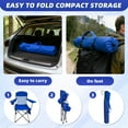 thumbnail image 5 of LIFERECORD Portable Camping Chair with Cup Holder & Side Pocket, Lightweight Folding Outdoor Chair for Beach, Fishing, Picnic, Heavy Duty 225LBS Capacity, Blue, 5 of 9
