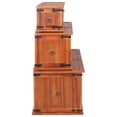 thumbnail image 2 of vidaXL Storage Chest 3 pcs, Solid Acacia Wood Storage Trunk with Side Handles, Lockable Design, 2 of 7