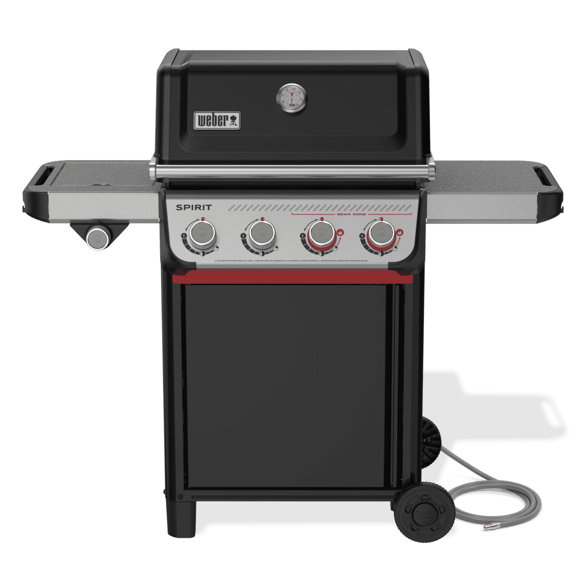 Weber Spirit E-435 4 Burner Natural Gas Grill for Outdoor Cooking, Black