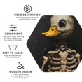 thumbnail image 2 of Disketp Duck Bones Funny Coasters,6 Pcs Leather Coasters with Holder, Perfect Housewarming Hostess Gifts,Protect Furniture from Water Marks Scratch and Damage, 2 of 5