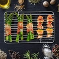 thumbnail image 4 of LNGOOR 2 Pcs Stainless Steel Cooling Rack 9.8” x 7.5”  Baking Cooking Roasting Grilling Rack for Cookies  Bread  Cakes, 4 of 7