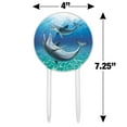 thumbnail image 2 of Acrylic Dolphin and Baby Having Fun Ocean Cake Topper Party Decoration for Wedding Anniversary Birthday Graduation, 2 of 7