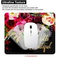 thumbnail image 4 of Inspirational Quote Floral Mouse Pad, Roses Floral Mouse Pad for Computer, Red Flowers Mouse Mat, Desk Accessories Womens Mousepad Office Gifts, 9.5x7.9 inch, 4 of 6