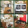 thumbnail image 4 of Blob Bigomi Cat Merry Christmas Kitchen Rugs Set of 2, Christmas Decorations for Home, Merry Xmas Rug Winter Mat Xmas Decor, Non-Slip Backing Low-Profile Kitchen Floor Mats (Black, 17"x47"+17"x30"), 4 of 6