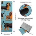 thumbnail image 4 of Dachshund Gym Towel with Storage Bag, 72.8"x26.8", Suitable for Yoga, Pilates, Fitness, etc. - Yoga Towel, Yoga Towels, Yoga Mat Towel, 4 of 6