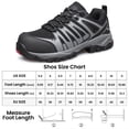 thumbnail image 2 of YHOON Women's Steel Toe Shoes Safety Work Sneakers Comfortable Oil & Slip Resistant Work Shoes Composite Toe Safety Sneakers Black Grey Size 5.5, 2 of 10