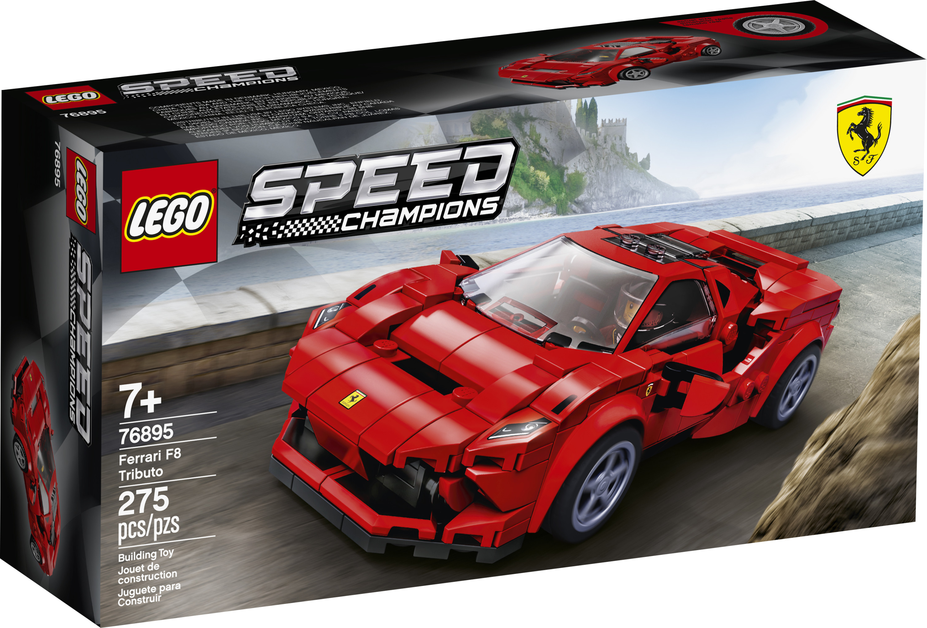 LEGO Speed Champions 76895 Ferrari F8 Tributo Racing Model Car, Vehicle Building Car (275 pieces) - image 4 of 12