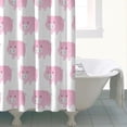 thumbnail image 5 of Abstract Pig Art Shower Curtain - Funny Cartoon Animal Print, Fade-Resistant Bathroom Curtain 72x84 Inch, Waterproof & Machine Washable with 12 Hooks, 5 of 5