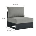 thumbnail image 6 of Modular Lounge Sectional Sofa Set, Grey Gray, Aluminum Metal, Outdoor Patio Balcony Cafe Bistro Garden Hospitality Restaurant, Modern Contemporary HB36640, 6 of 8