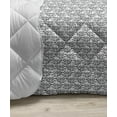 thumbnail image 3 of Geometric Down Alternative Comforter, Abstract Geometrical Repeating Zig Zag Chevron V-Shaped Stripes Demonstration, Microfiber Quilt for All Season, 5 Sizes, Grey and White, by Ambesonne, 3 of 3