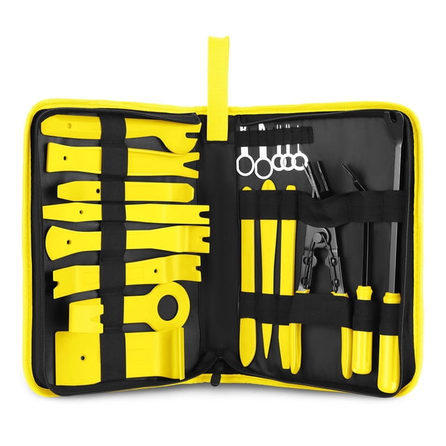 Kit de herramientas para quitar molduras de automóviles DNA MOTORING TOOLS-00251, color amarillo