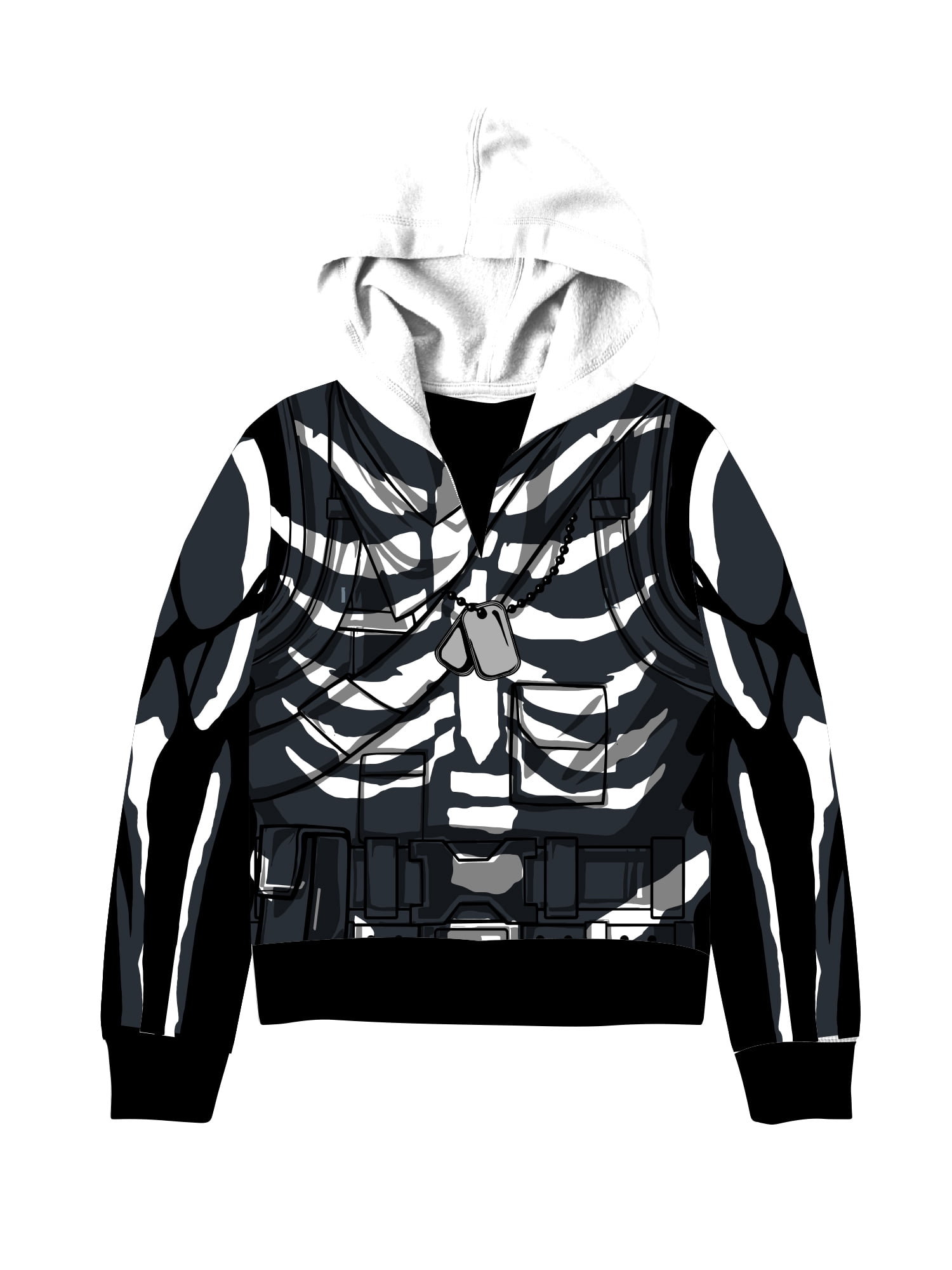 Fortnite, Boys Licensed Cosplay Hoodie, Skull Trooper, Sizes XS-XXL