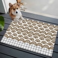 thumbnail image 3 of Area Rug 2 x 3 Ft, Brown Pine Leaves Indoor Accent Bathroom Rugs for Kitchen/Laundry Room, Abstract Art Geometric Gray Plaid Washable Non-Slip Runner Floor Mat for Entryway, Living Room, 3 of 8
