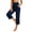 Navy, variant on Cekizud Capris for Women with Pockets High Waisted Yoga Capris Straight Leg Casual Workout Cropped,Sizes S-3XL