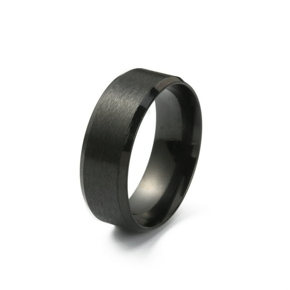 201 Stainless Steel Plain Band Ring for Men Women Matte Gunmetal Color US Size 10 3/4(20.3mm) 10pc