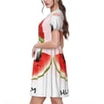 thumbnail image 2 of Balery Watermelon Gnome Vestidos sueltos de manga corta para mujer, vestidos de verano 2025, vestidos casuales de corte A con vuelo., 2 of 6