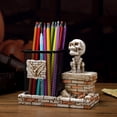thumbnail image 1 of Decoraciones de Halloween, adornos de Halloween, regalos de Halloween, porta bolígrafos de calavera de Halloween, adornos espeluznantes, regalos, artículos de escritorio novedosos, adornos de resina d, 1 of 6