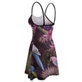 thumbnail image 5 of Purple Floral Bird Print Slip Dress Dresses For Woman Fairy Dress, 5 of 6