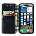 thumbnail image 3 of for Motorola Edge X30/Edge+ 2022 Leather Phone Case Wallet, Built in Magnetic Folio Flip Cover Ultra Thin Slim, Multi Hidden Card Holder Cash Slot, Fashion Plaid Lining, Kickstand, 3 of 8