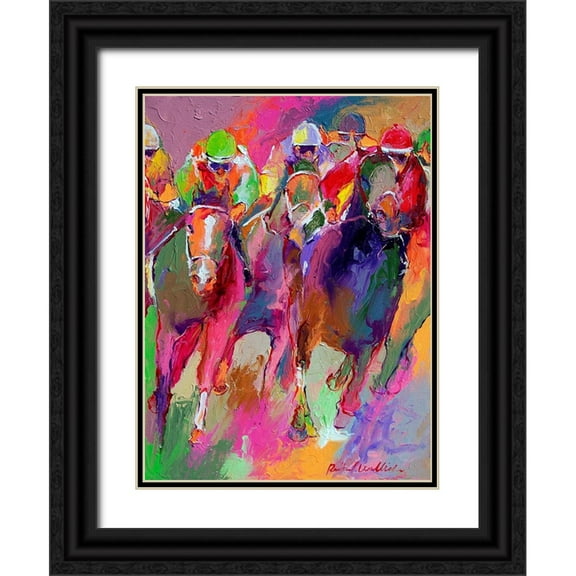 Wallich, Richard 11x14 Black Ornate Wood Framed with Double Matting Museum Art Print Titled - Race 5