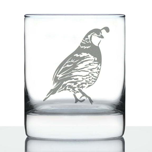 Bevvee Whiskey Rocks Glass 10.25 oz Quail Gifts for Whiskey Enthusiasts Glassware & Drinkware