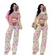 thumbnail image 5 of Conjunto de pijamas de manga corta con estampado de dibujos animados para mujer, bonito conjunto de moda de Labubu, pantalones anchos colgantes, regalo para niña, novedad de verano de 2024, 5 of 5