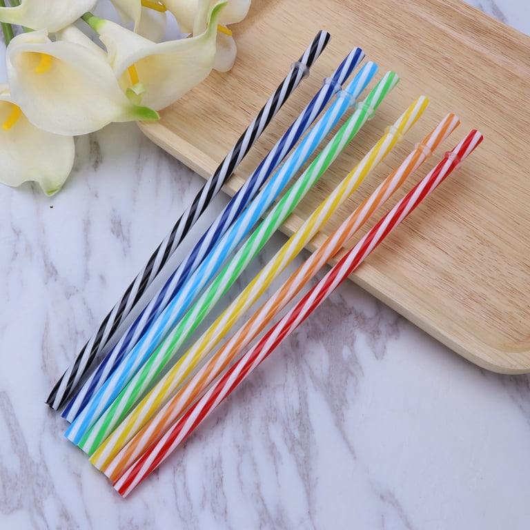 6-12inch Reusable Thick Straws Wedding Birthday Party Clear Glass Drinking  Straws DEN