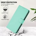 thumbnail image 4 of ELEHOLD Case for iPhone 15 Plus, Luxury Business Leather Wallet Flip Case with Stand & Card Slots,Mint, 4 of 12
