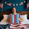 thumbnail image 5 of SLYNSHome 4Th Of July Pillow Covers 2Pcs Patriotic Red White Blue Star Striped Decorative Cushion Covers For Independence Day Memorial Day Home Sofa Outdoor Decor, 5 of 6