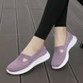 thumbnail image 2 of Sngxgn Women s Flats Breathable Comfort Slip-on Light Weight Walking Shoes(Purple,38), 2 of 8