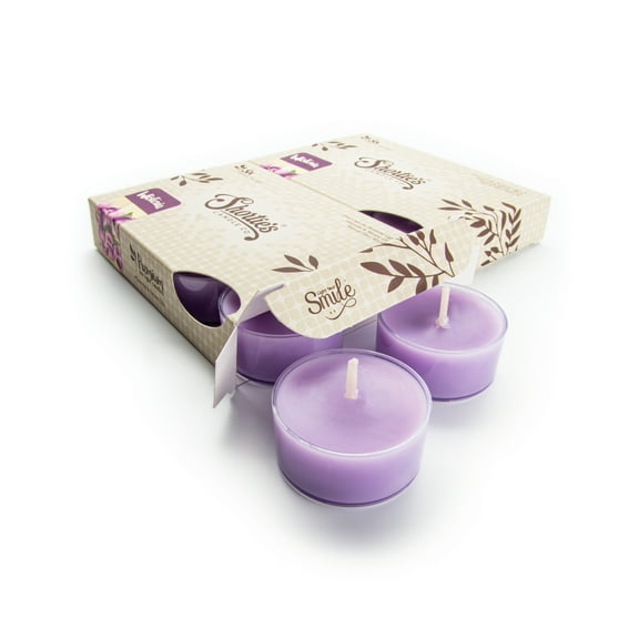 Pure Wisteria Tealight Candles Multi Pack - 12 Purple Premium Scented Tea Lights - Essential & Natural Oils - Shortie's Candle Company
