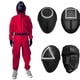 thumbnail image 1 of Disfraz de juego de calamar unisex Mono + Máscara de juego de calamar Traje de Halloween Gifts_y A, 1 of 2