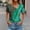 Green, variant on ALLLIST V-Neck Womens Tops Clearance Under $10 Short Sleeve Green Graphic T-Shirts Casual Button Ladies Tops and Blouses